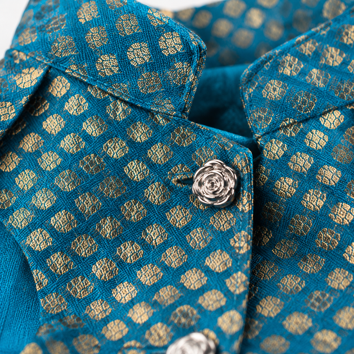 Brocade Blue Sherwani for Dogs
