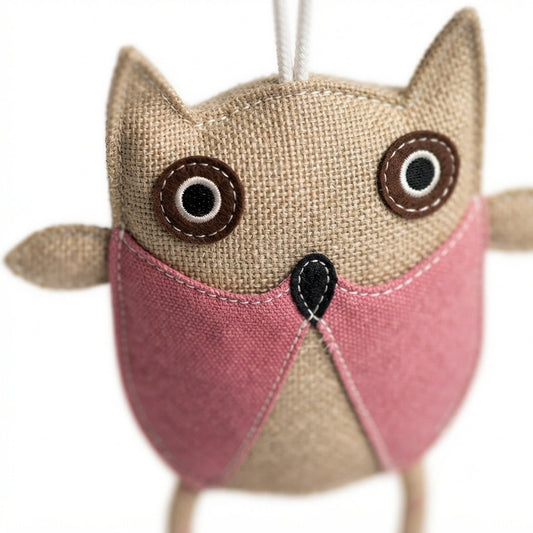 Olly - Owl-Shaped Jute Dog Toy
