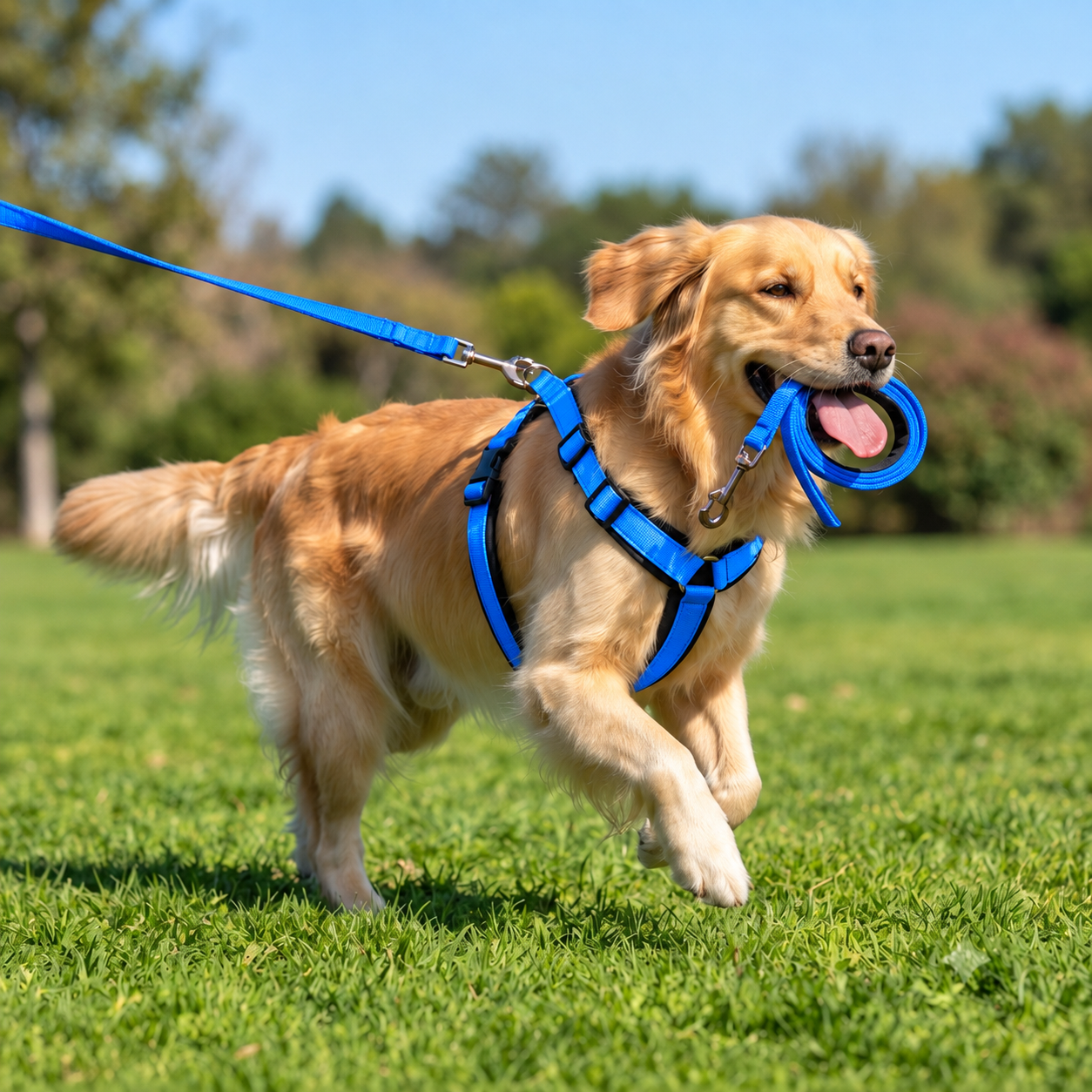 Soft Padded Harness Leash Set- for Dogs