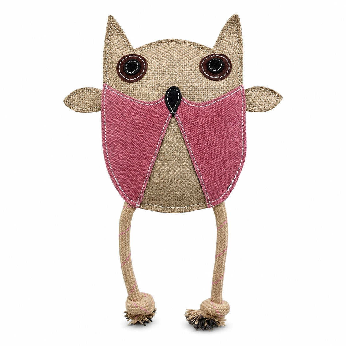 Olly - Owl-Shaped Jute Dog Toy