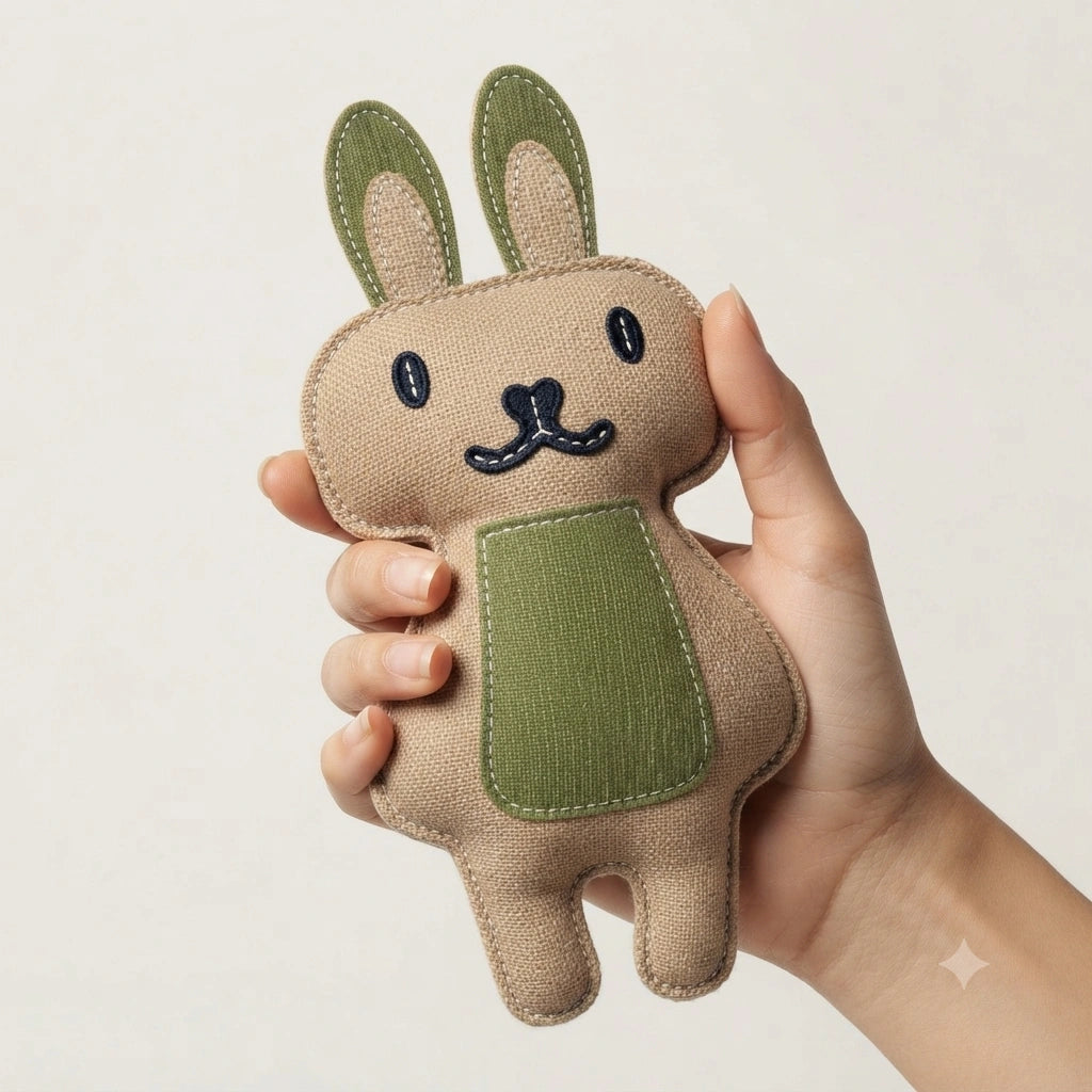 Bunny - The Gentle Hopper | Jute Dog Toy
