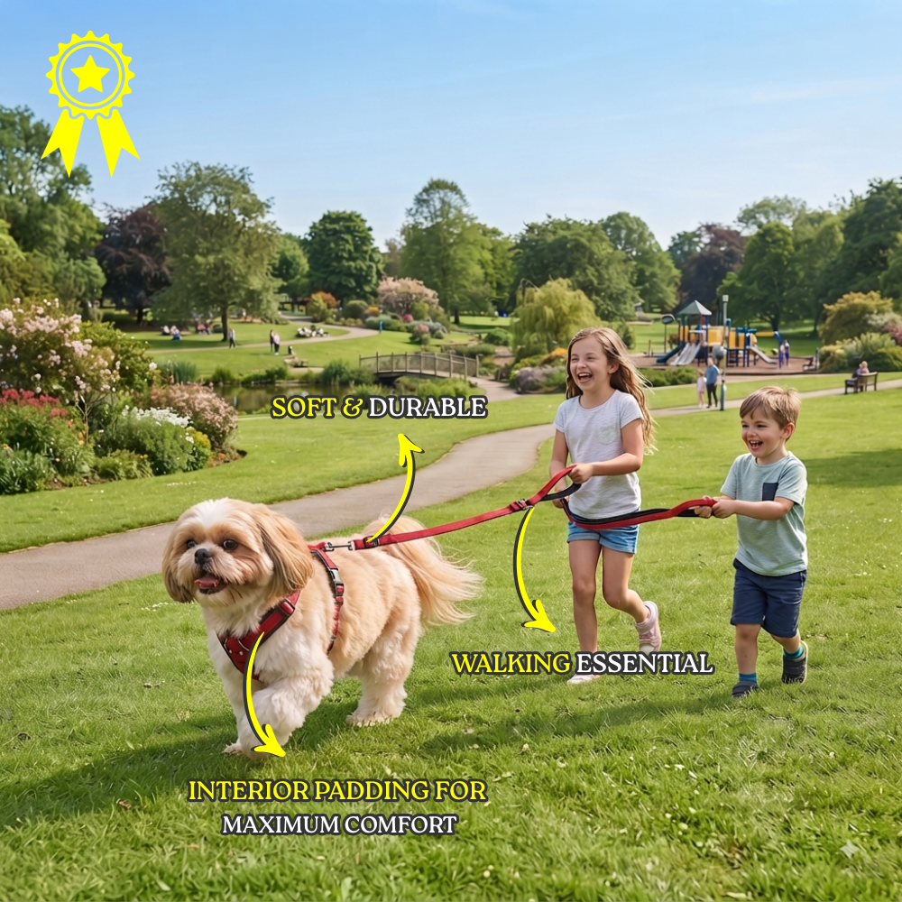 Soft Padded Harness Leash Set- for Dogs