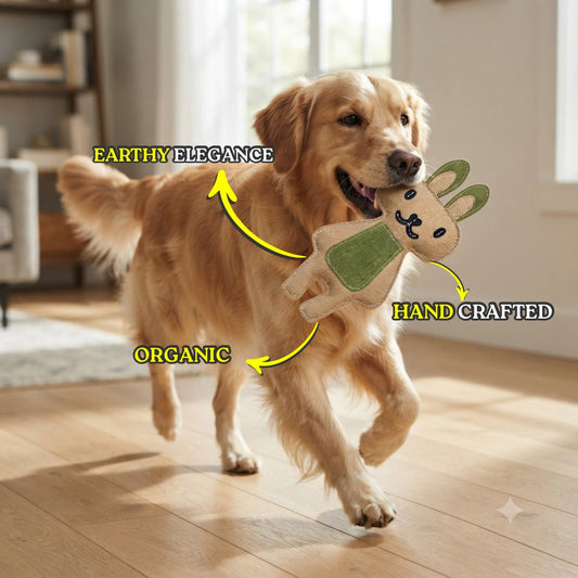 Bunny - The Gentle Hopper | Jute Dog Toy