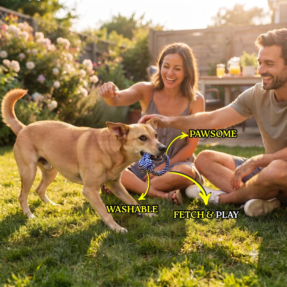 Rope Loop Ball Tug Toy for Dogs