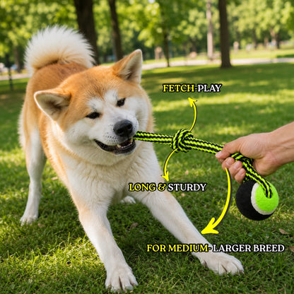 Buddy Bolt  - Premium Rope Ball Tug Toy